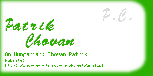 patrik chovan business card